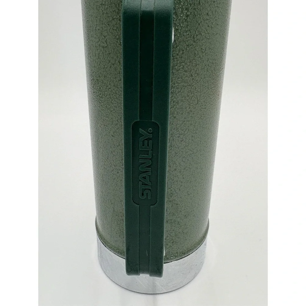 Vintage Aladdin Stanley Thermos 1 Qt Green Hammertone USA Twist Pour Lid - Picture 3 of 12